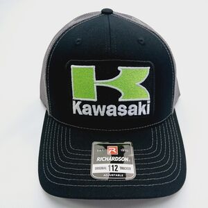 Kawasaki Black and Green Richardson Trucker Hat